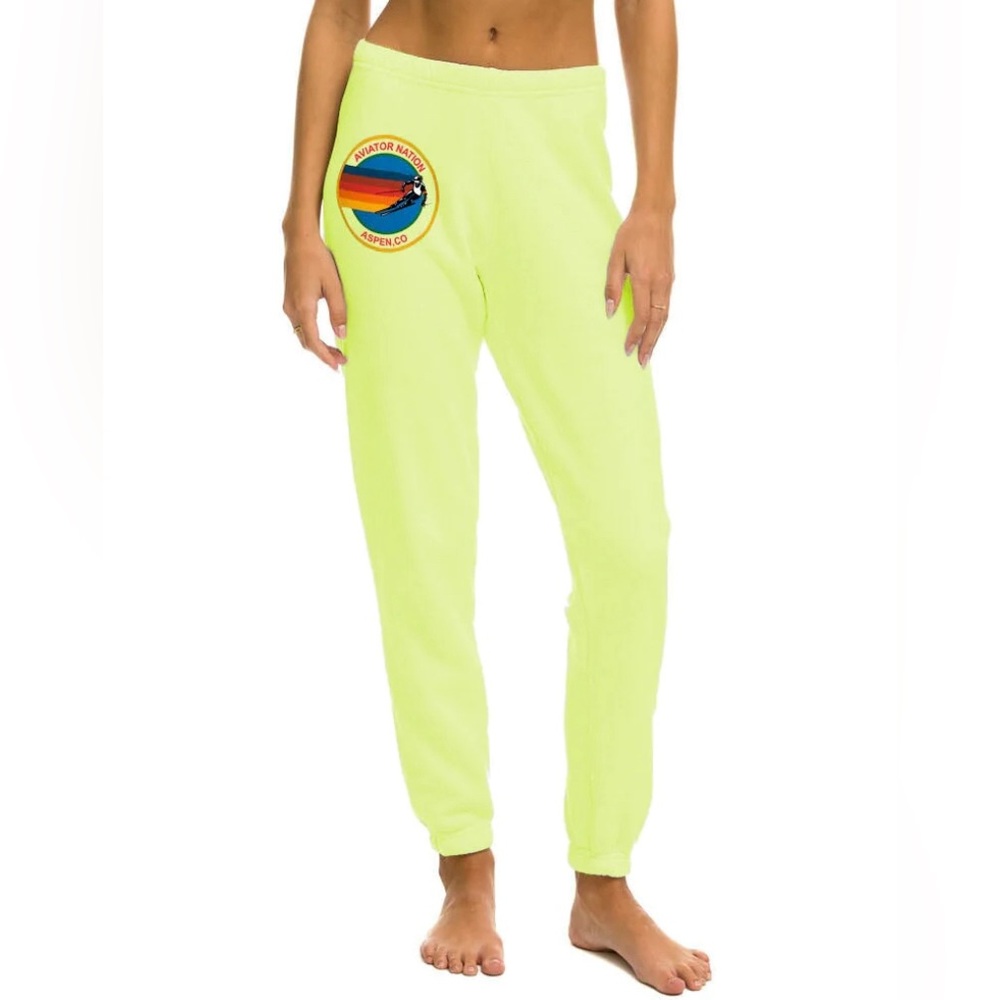 Aviator nation bright yellow joggers